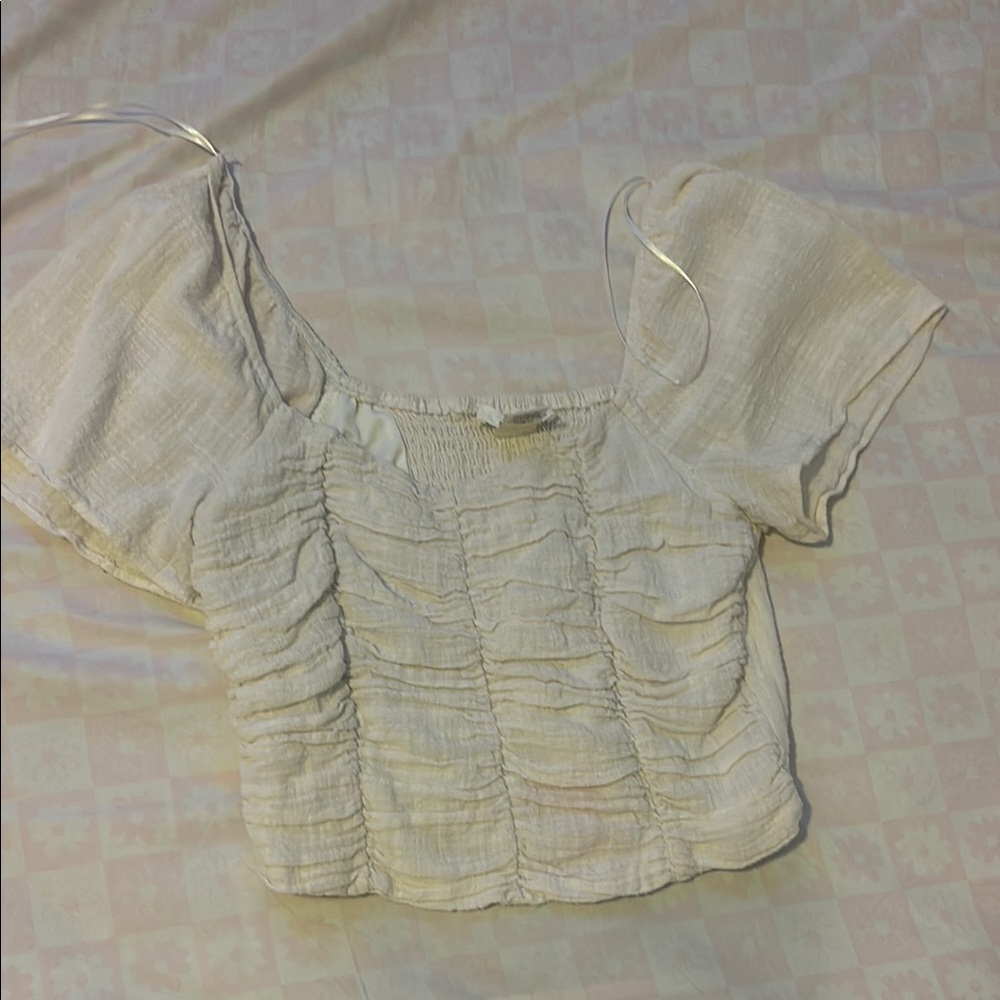 Elegant Cream Women's square neck top